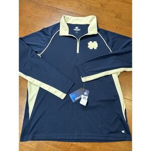 New Colosseum 1/4 Zip Men's Size Large Notre Dame Blue Fighting Irish